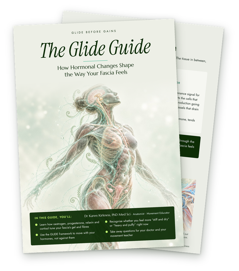 The Glide Guide: How Hormonal Changes Shape the Way Your Fascia Feels, by Dr Karen Kirkness