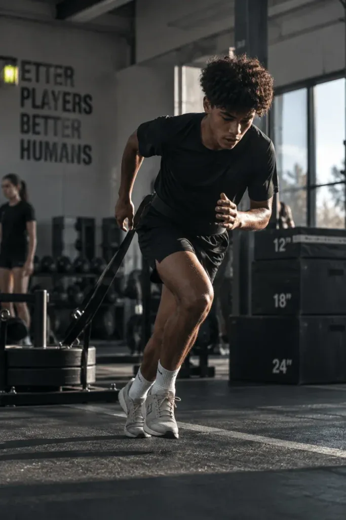 Player training in the gym