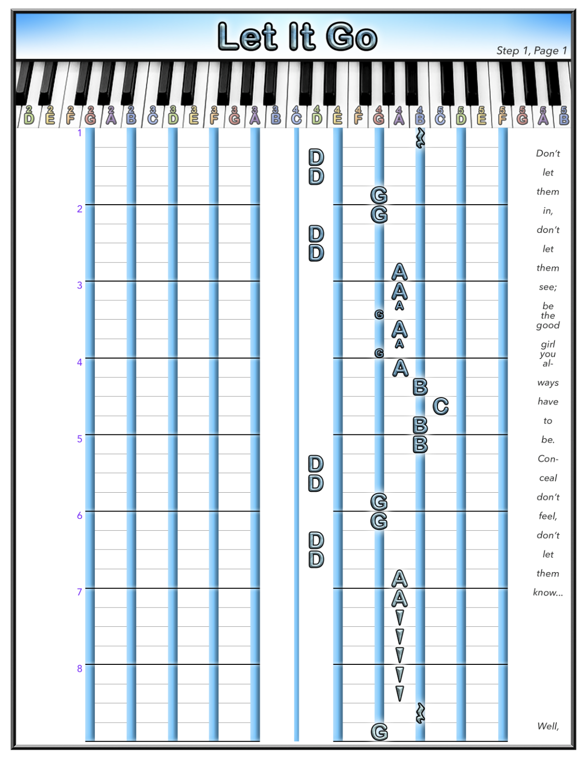 Let It Go Easy — Step 1 sheet music, page 1