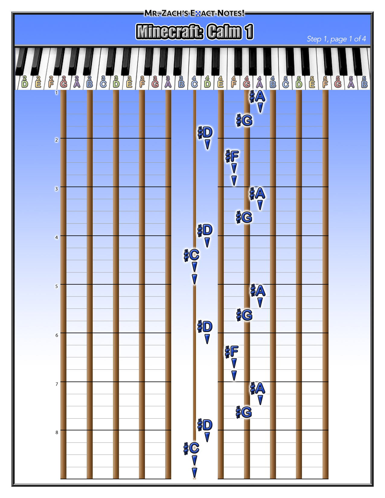 Minecraft Calm 1 Lesson 1 sheet music, page 1