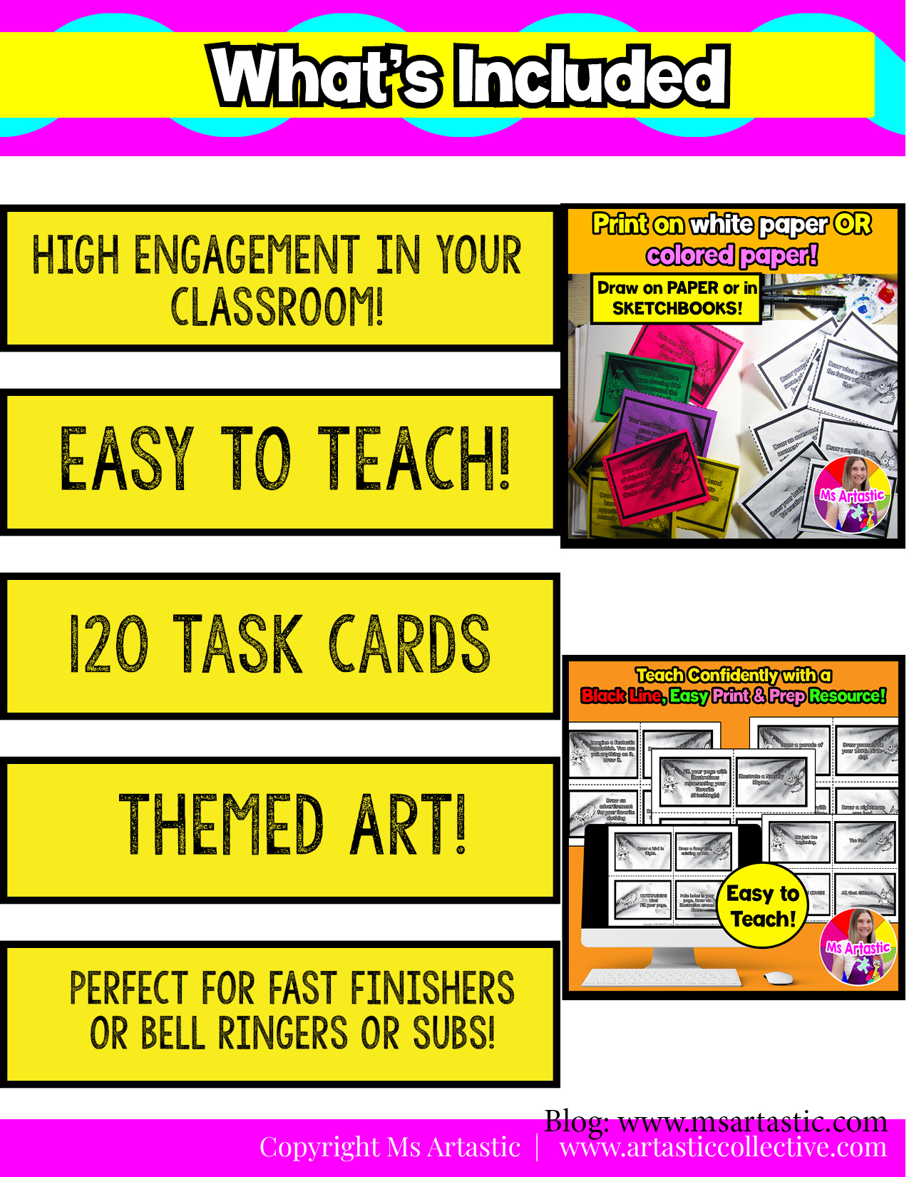 Sketchbook prompt task cards preview 5