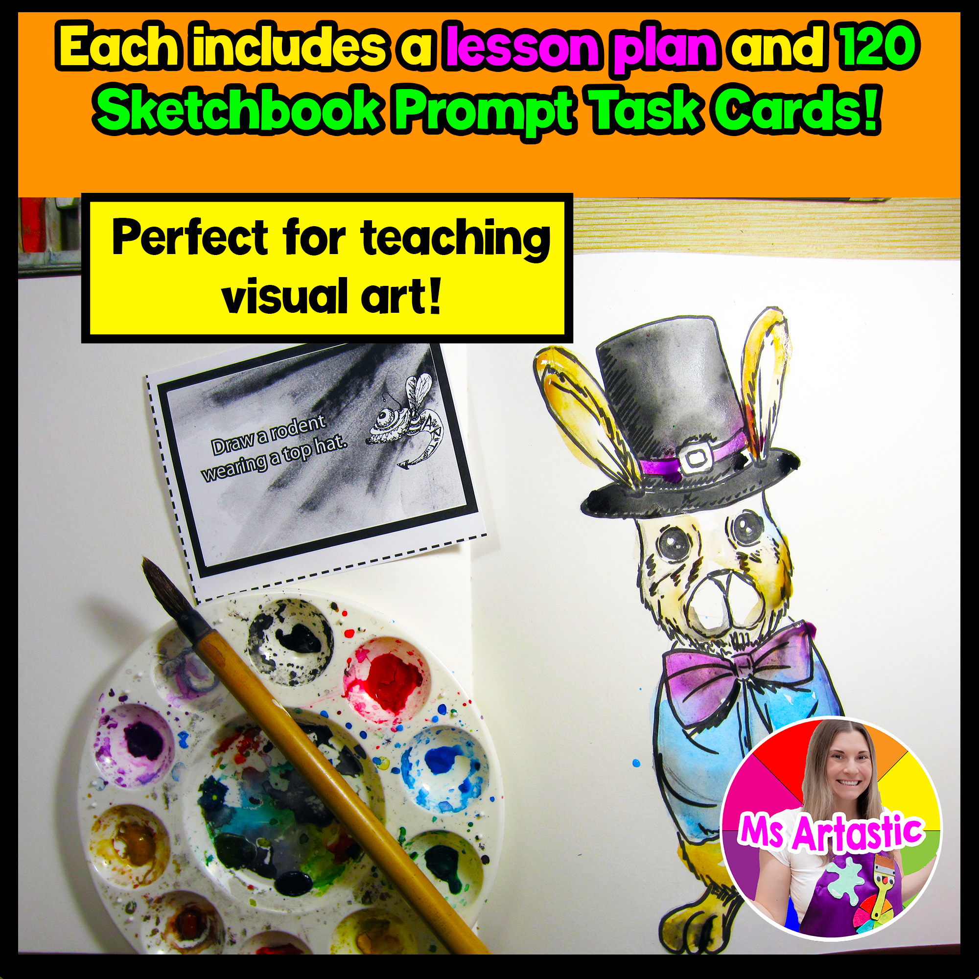 Sketchbook prompt task cards preview 2