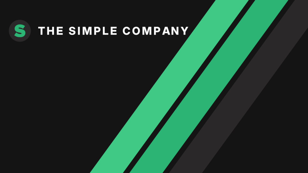 The Simple Company logo on a black brand graphic with three angled stripes, for an article on why clients only understand your value after hiring you.