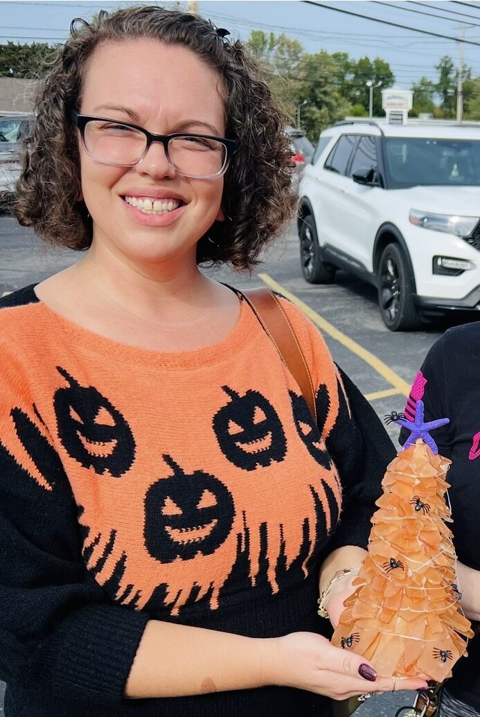 Halloween handmade sea glass tree Cleveland