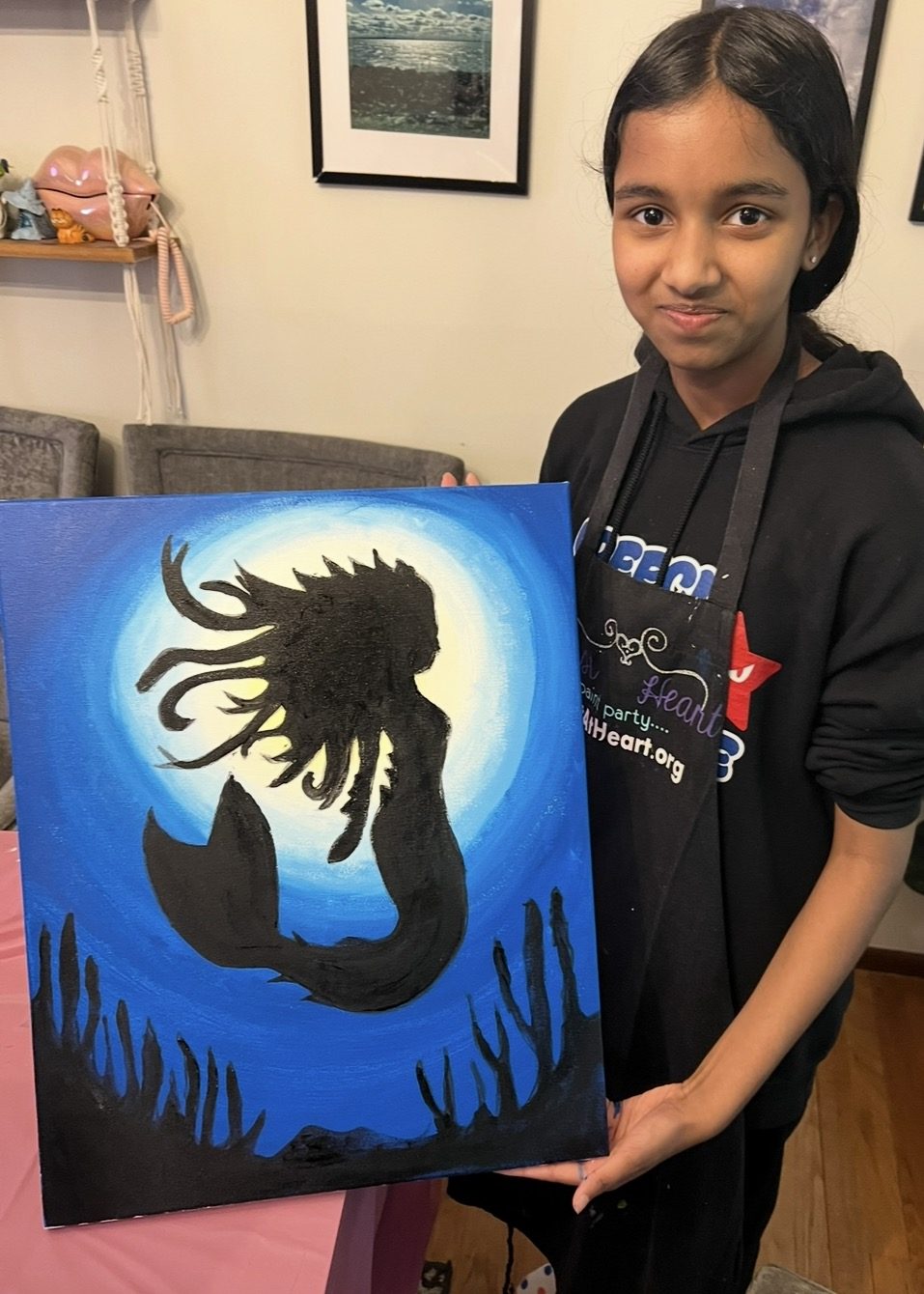 Guests at an Artist at Heart paint and sip party in Cleveland