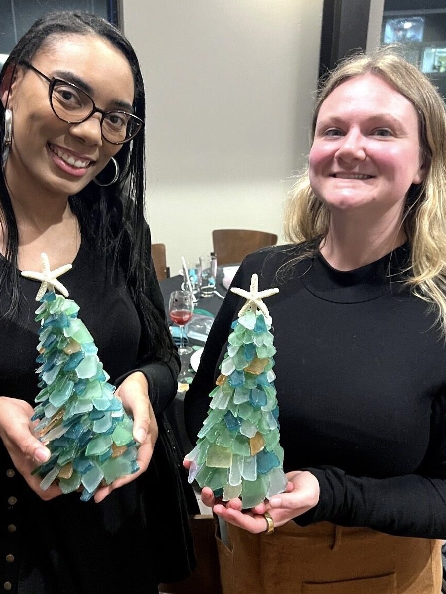 Classic sea glass tree with a starfish topper