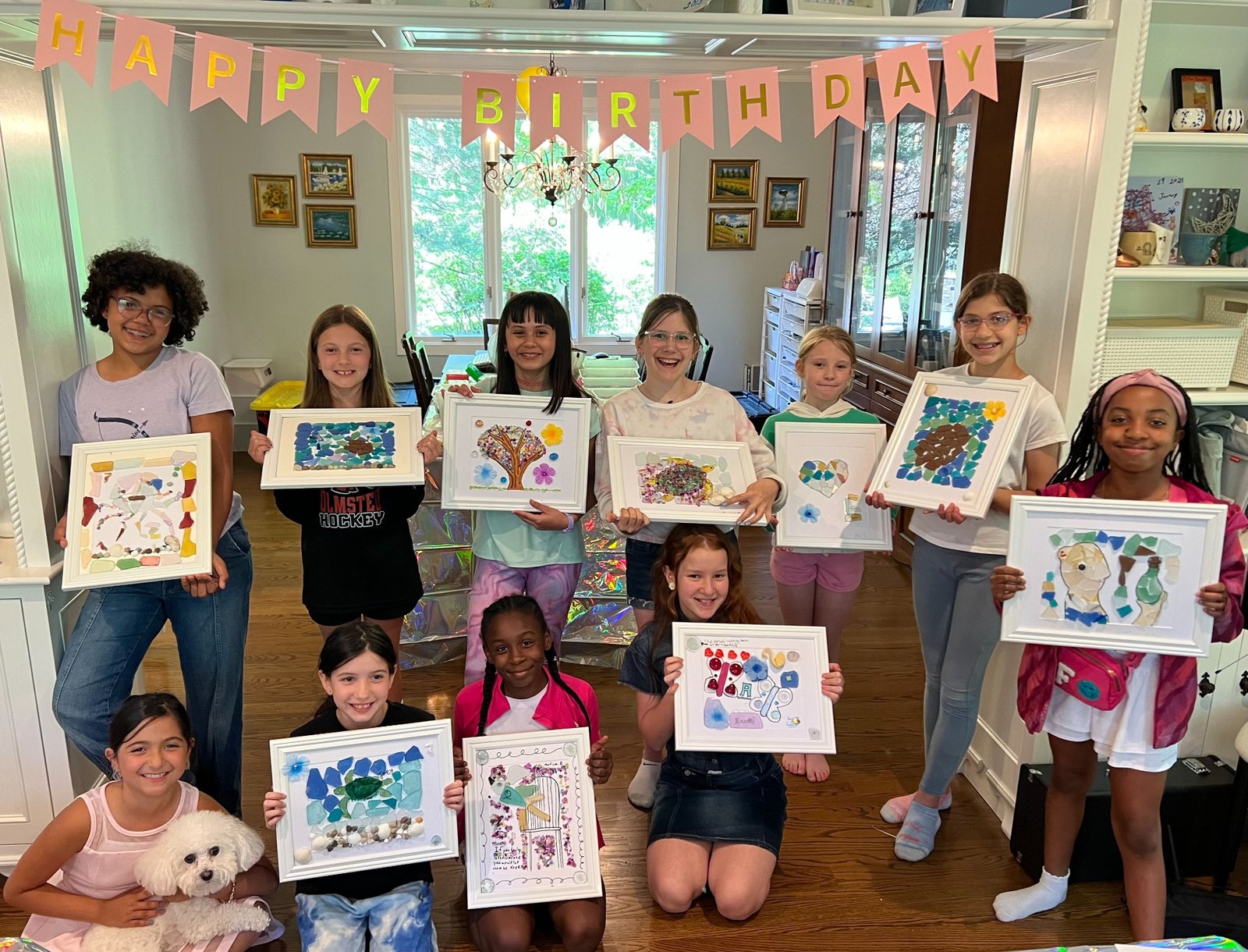Denyse leading a kids paint and sip party in Cleveland