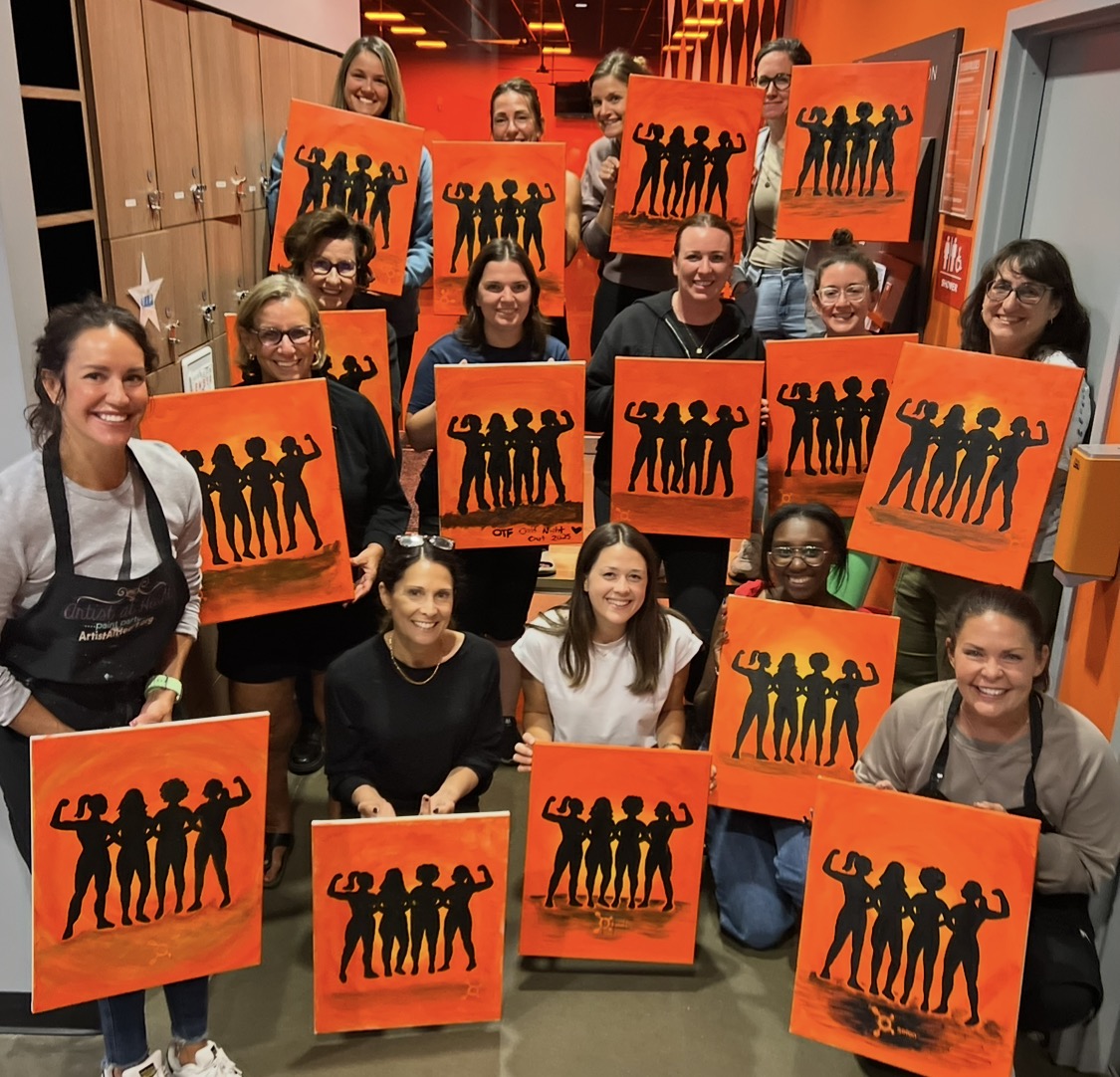 Strong Women canvas painting design for a paint and sip party in Cleveland