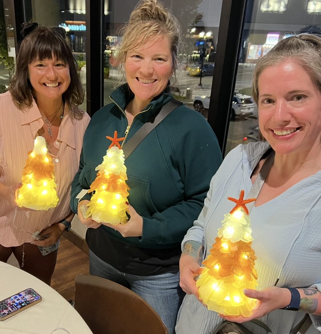 Candy corn Halloween handmade sea glass trees Cleveland