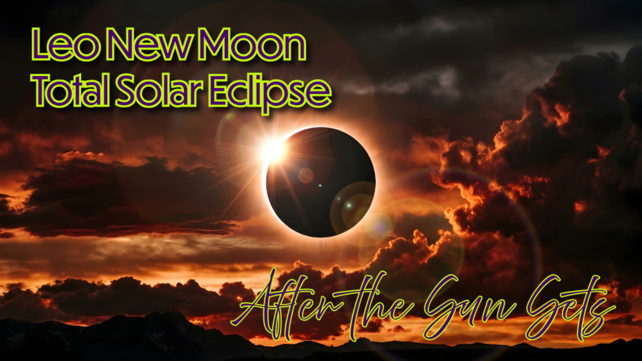 Leo New Moon Solar Eclipse After the Sun Sets