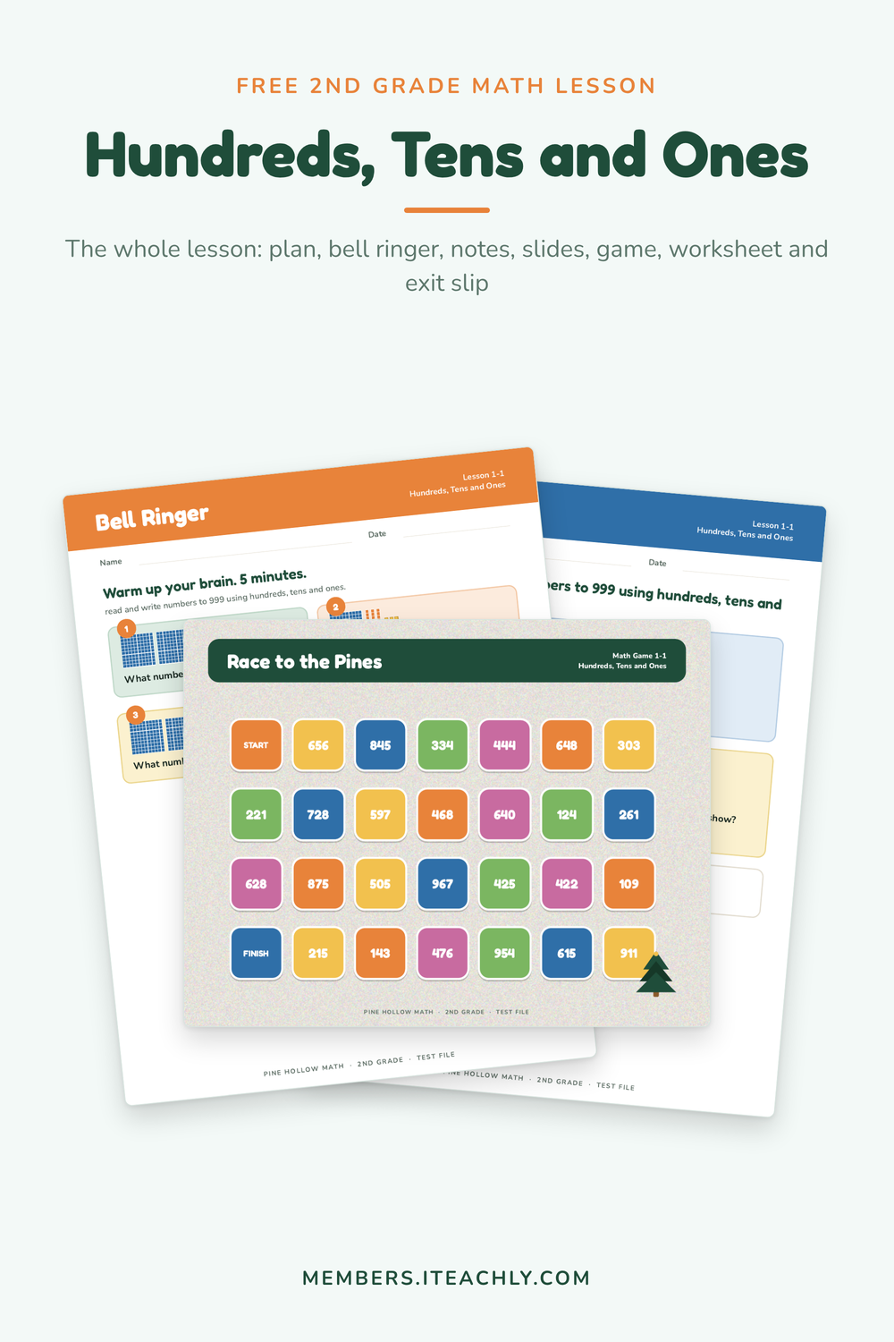 Hundreds, Tens and Ones: a free 2nd grade place value lesson