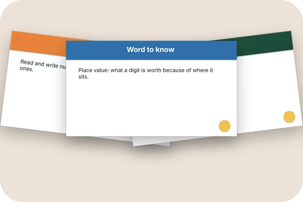 Three lesson slides
