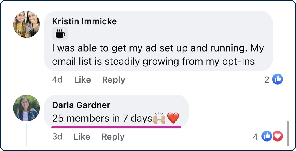 Darla Gardner: 25 members in 7 days