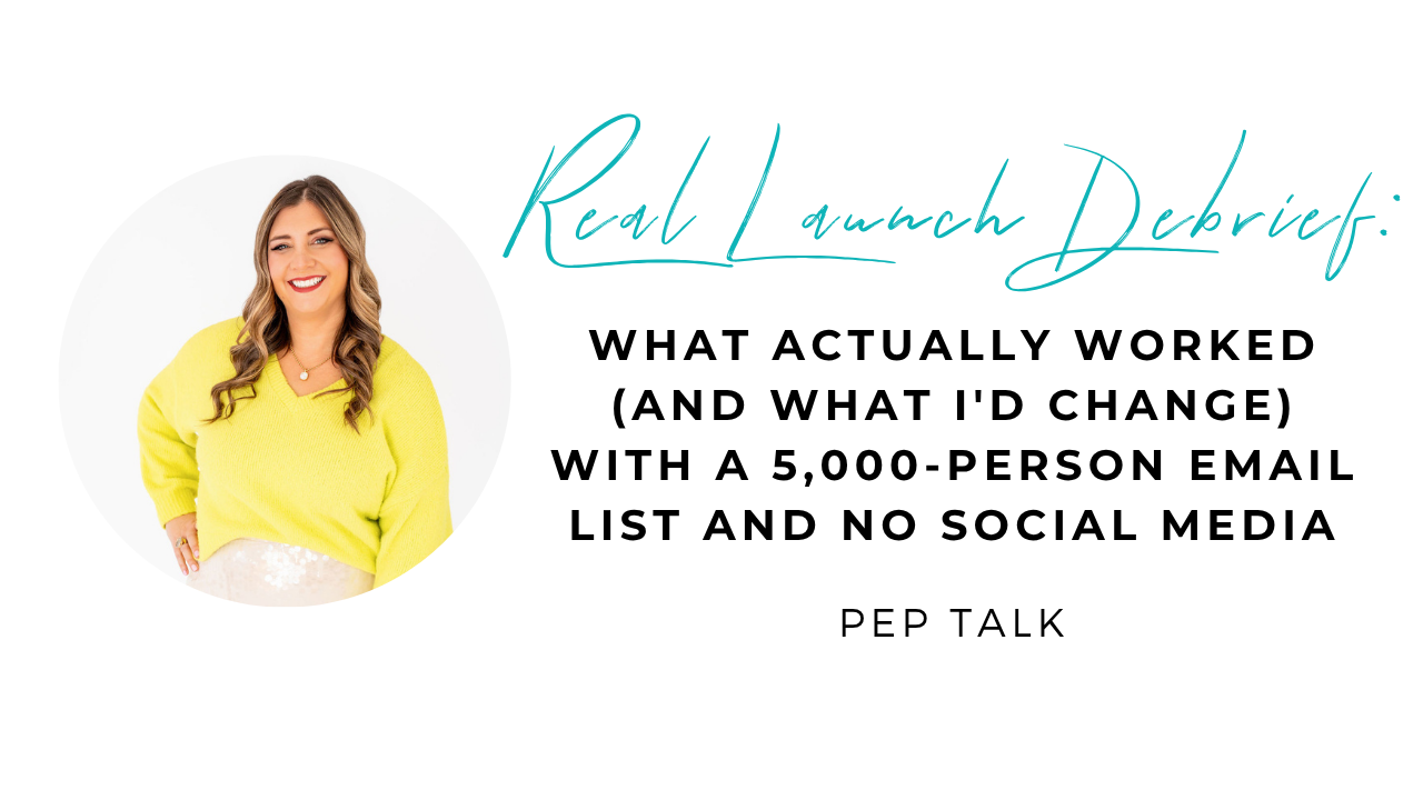 Real Launch Debrief: What Actually Worked (and What I'd Change) With a 5,000-Person Email List and No Social Media