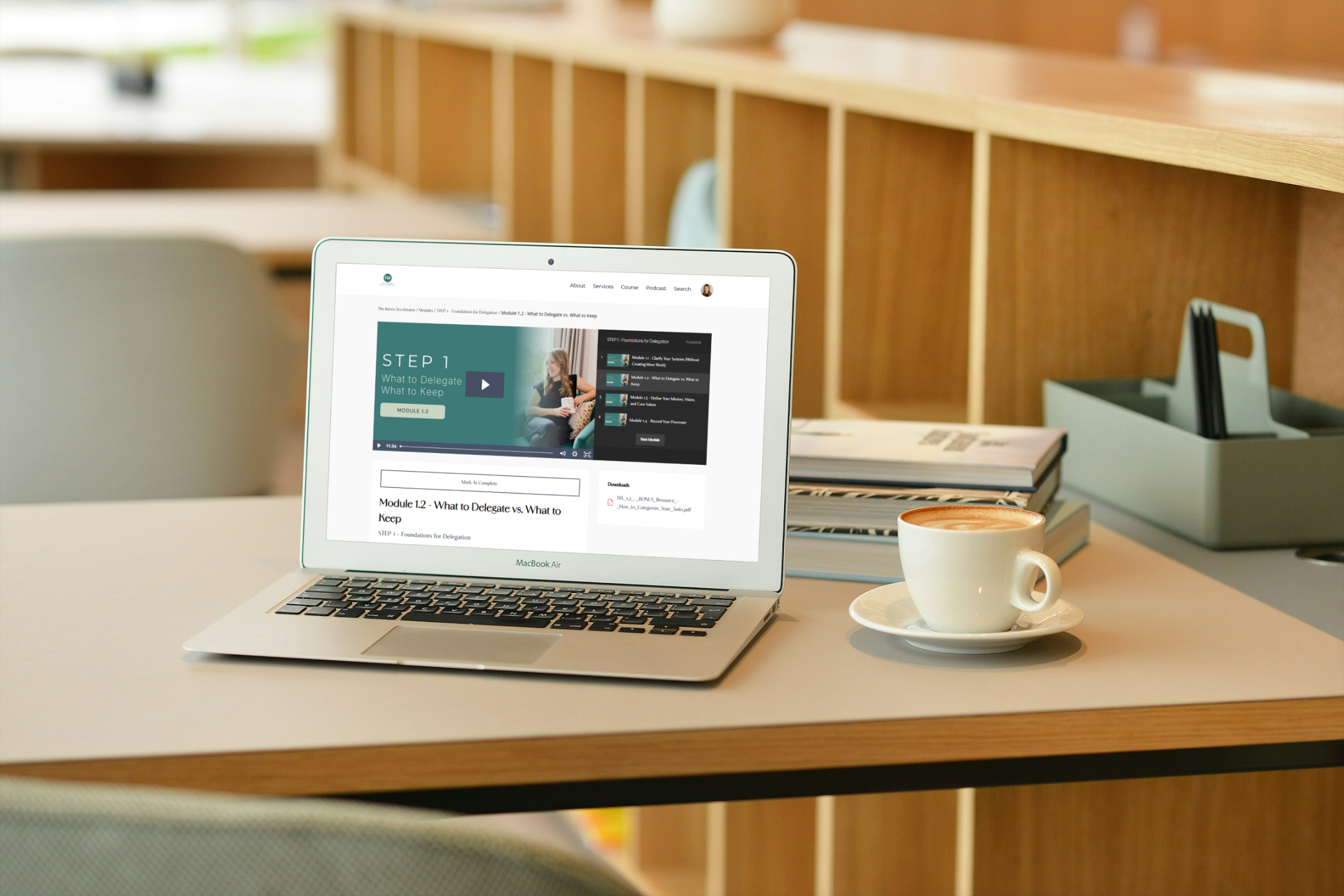 The Intern Accelerator course lesson mockup