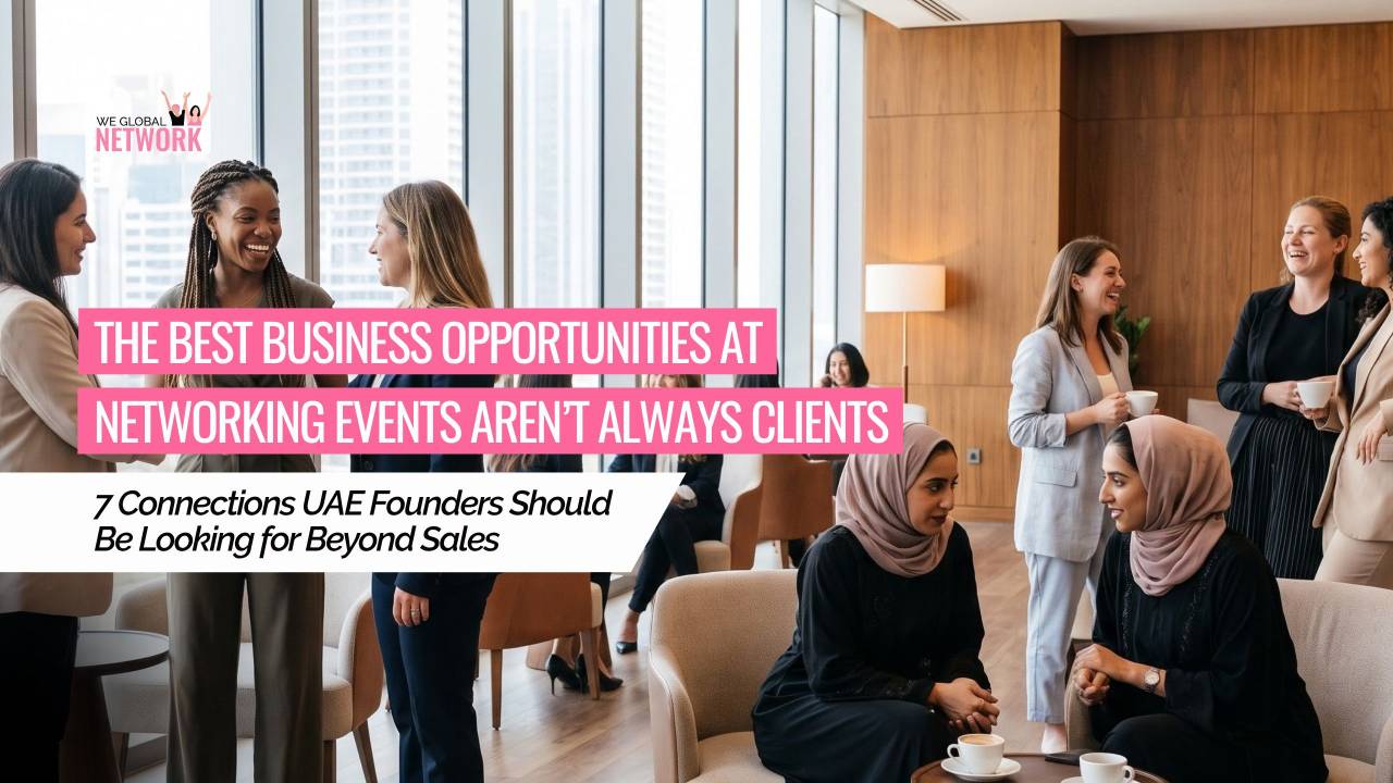 UAE founders and SME owners building referral, corporate and business connections at a networking event in Dubai