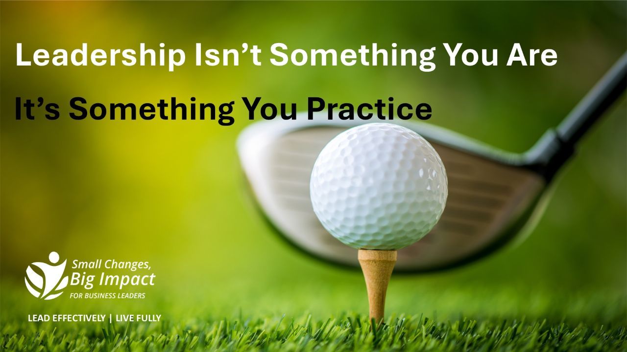 A golf ball and club, reminding us that golf has both an outer game and an inner game.