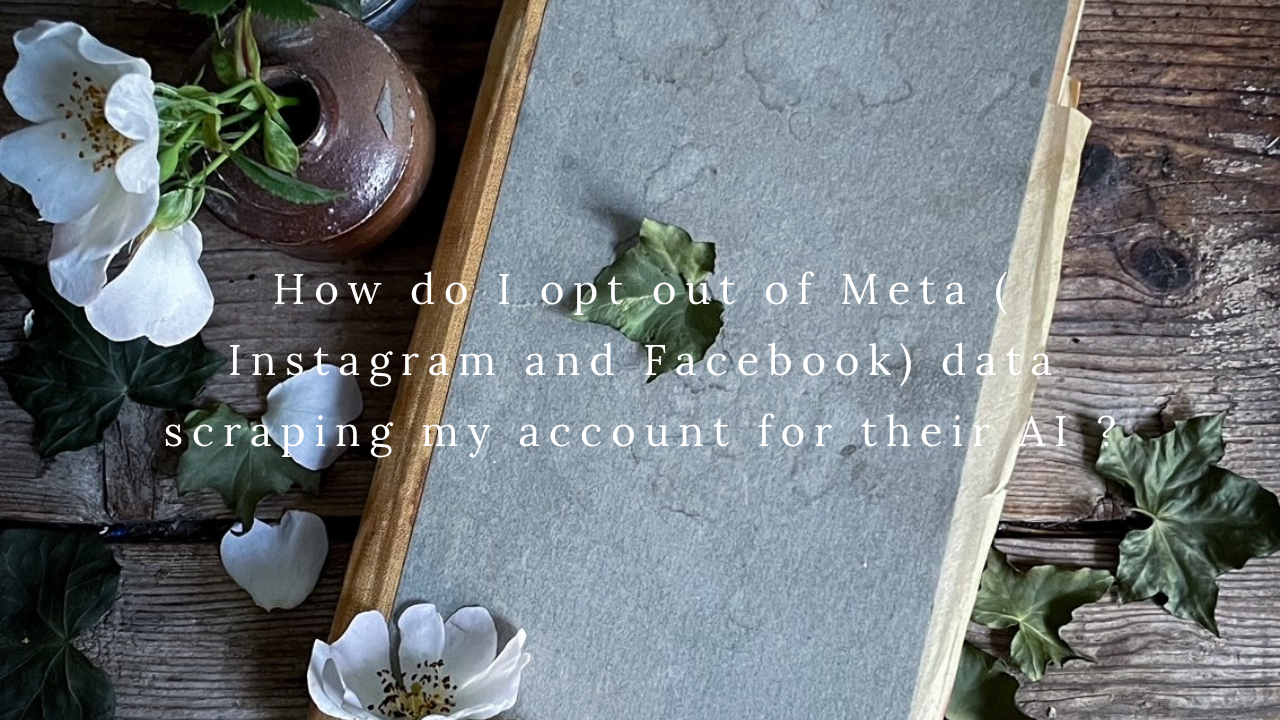How do I opt out of Meta ( Instagram and Facebook) data scraping my account for their AI ?