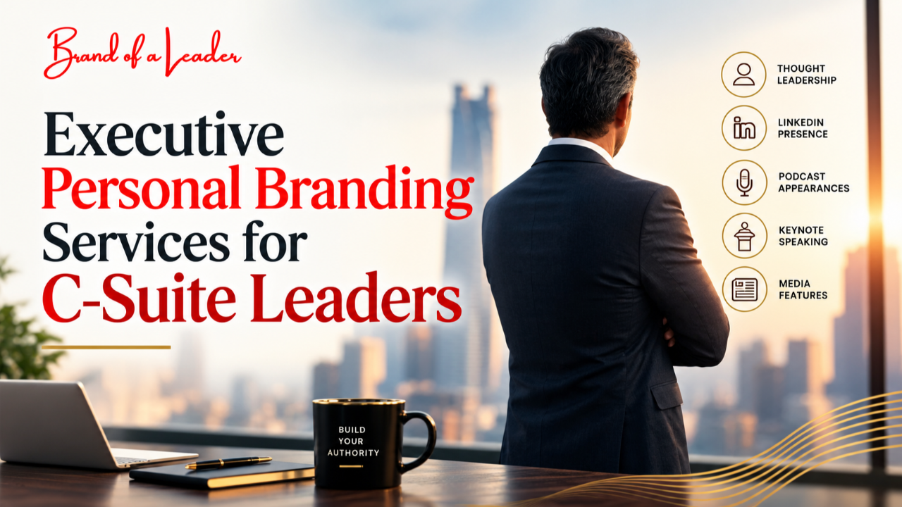 C-suite executive reviewing a personal branding plan