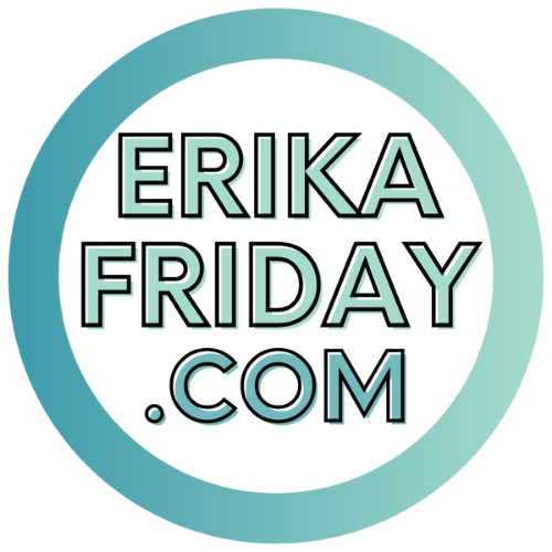 ErikaFriday.com logo Newsletter page