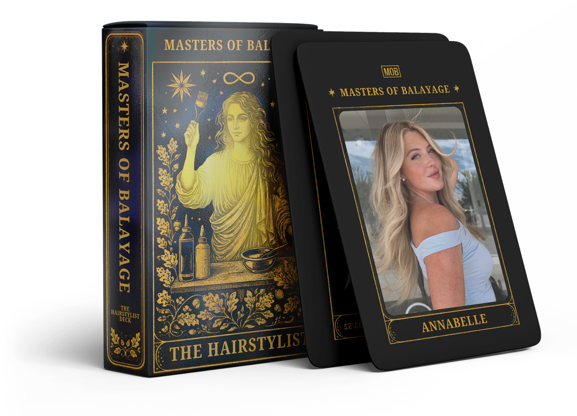 The Hairstylist Deck — box and fanned card