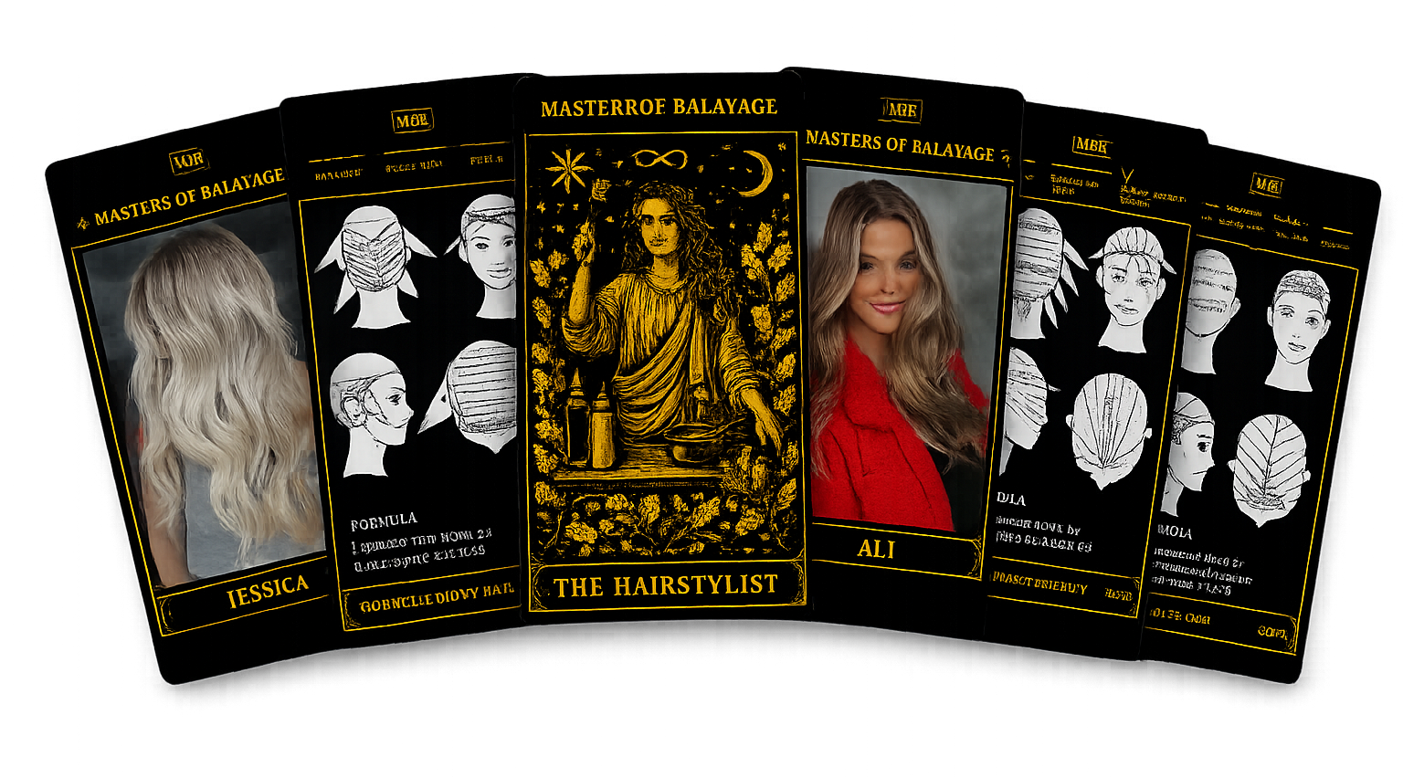 The Hairstylist Deck — cards fanned out