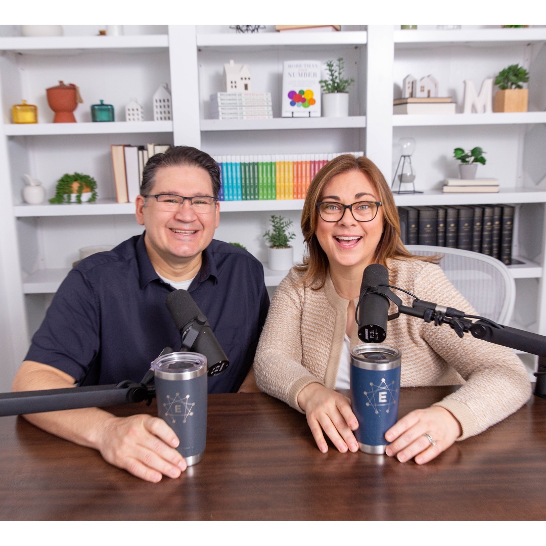 Beth and Jeff together at their studio table