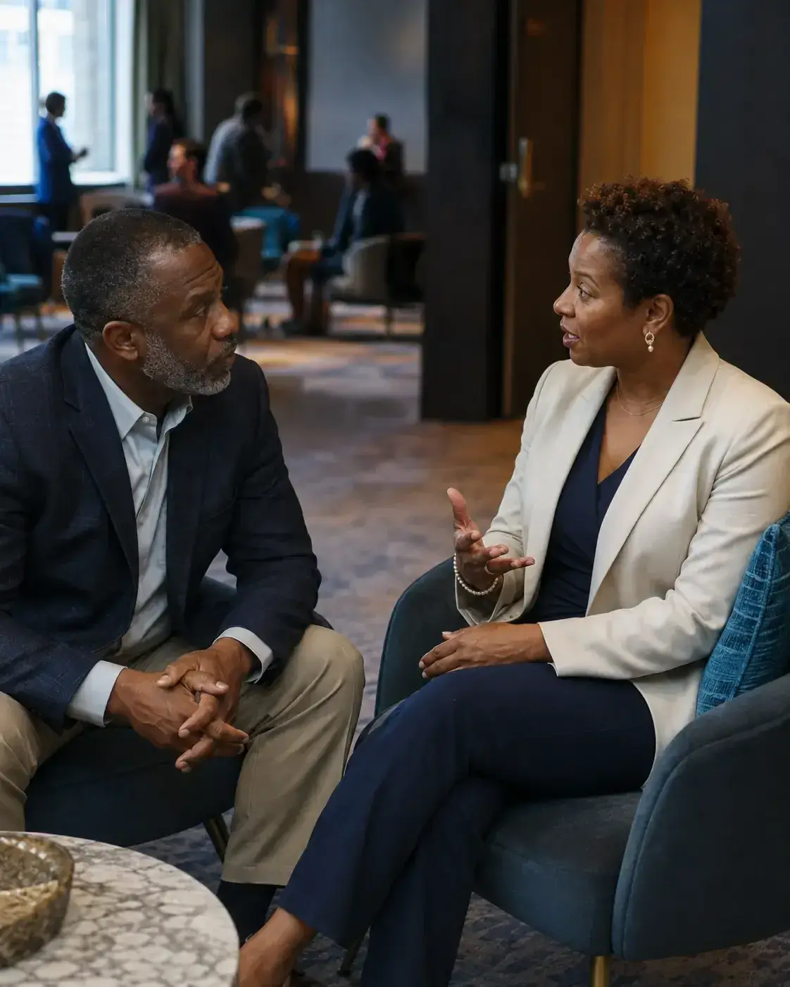 Coaching conversation at a Dream Releaser event