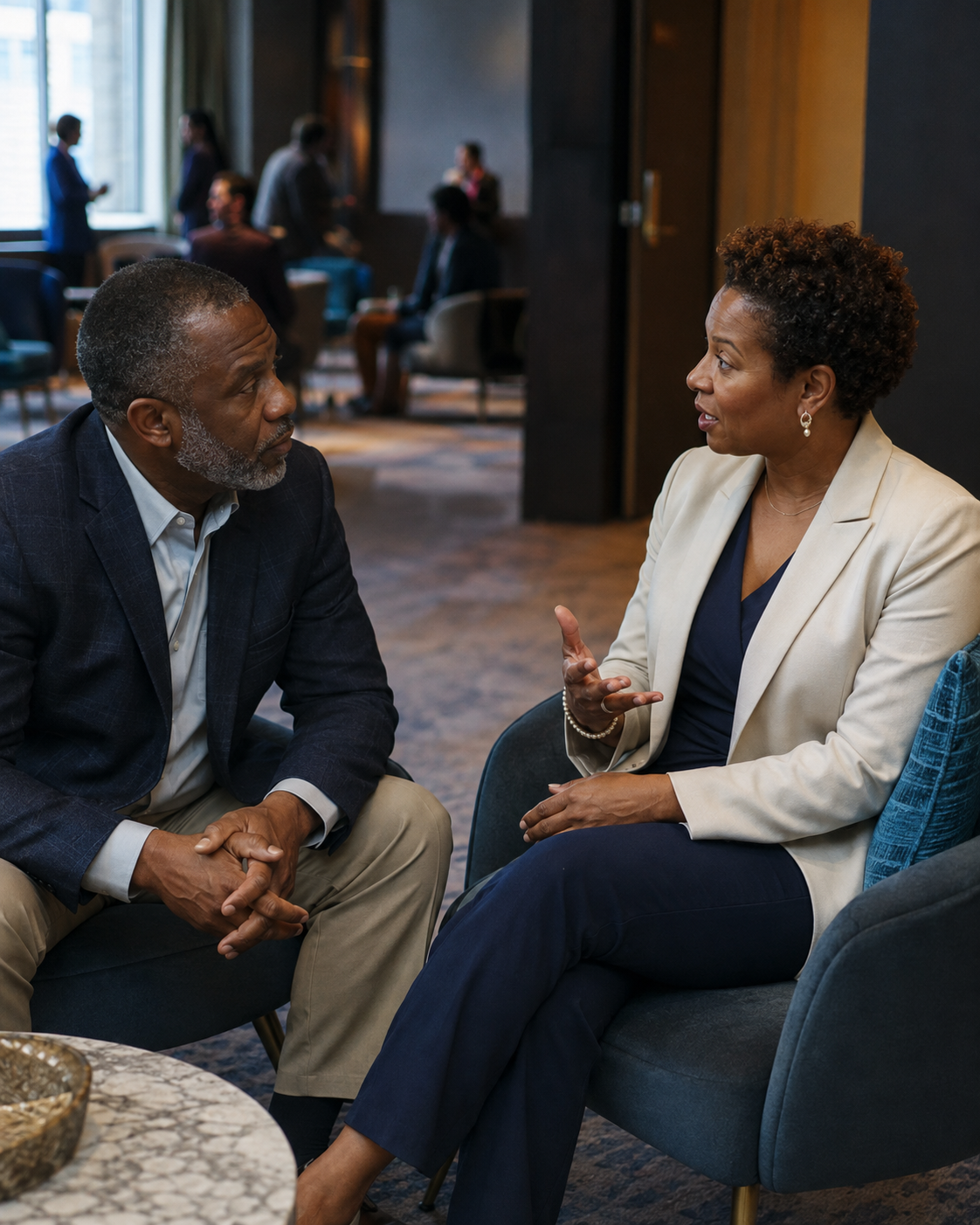Coaching conversation at a Dream Releaser event