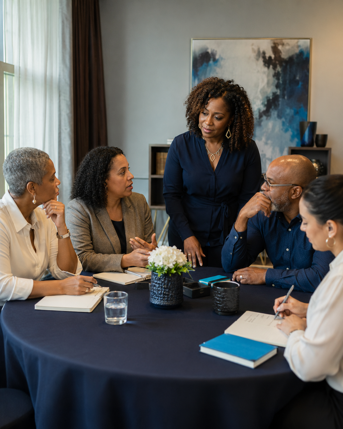 Coaches in conversation at a Dream Releaser gathering