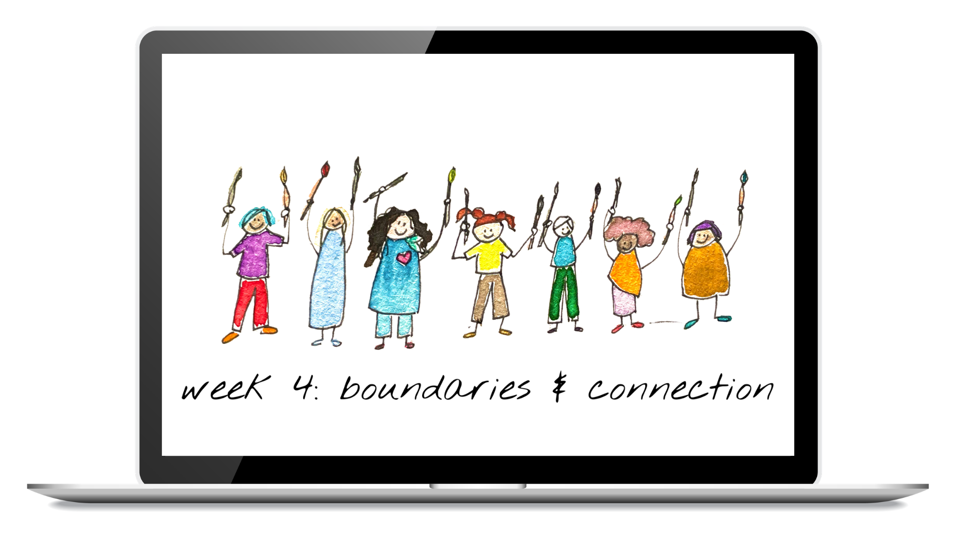 Everyday Self-Compassion Week 4 class shown on a laptop