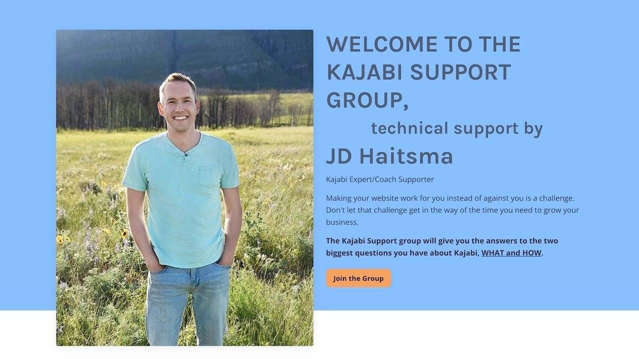 Picture of JD with descriptions about page
