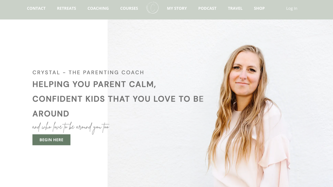 Crystal the parenting coach website