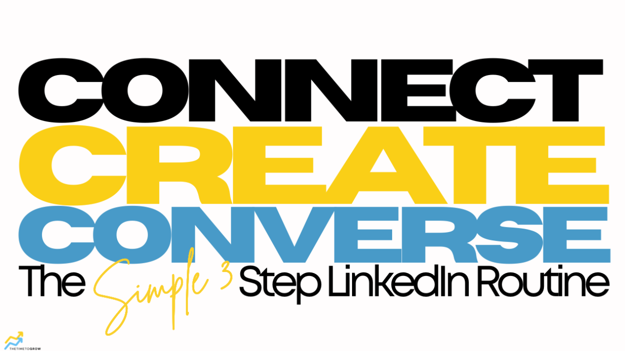 Connect. Converse. Create. The Simple 3 Step LinkedIn Routine