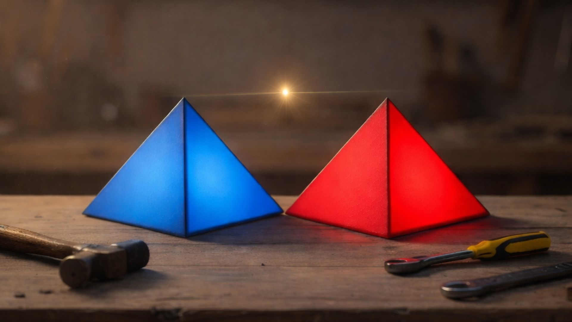Children assembling a glowing holocron symbolizing the Ten Abilities and human coherence