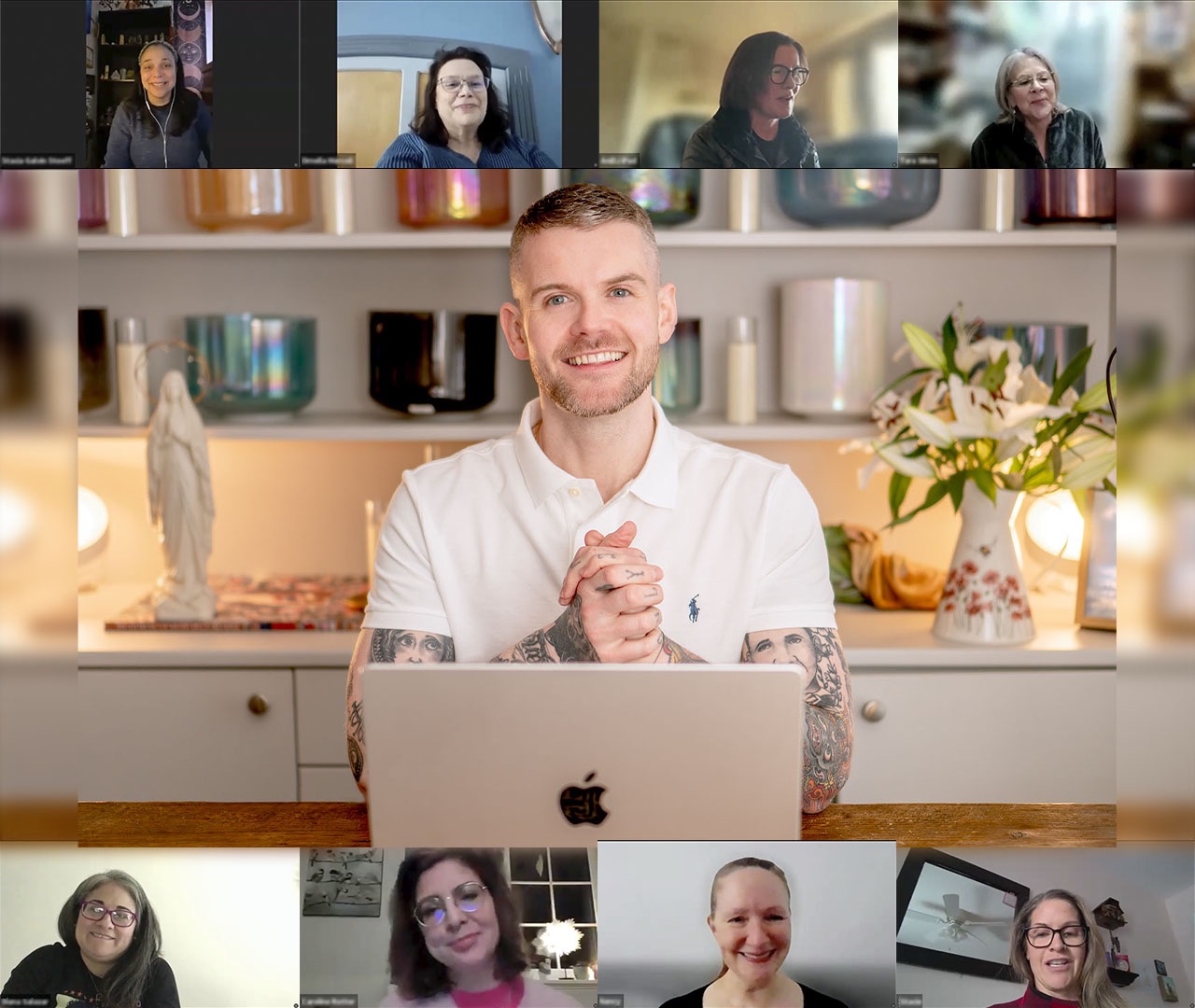 A screenshot of Kyle Gray hosting a live workshop