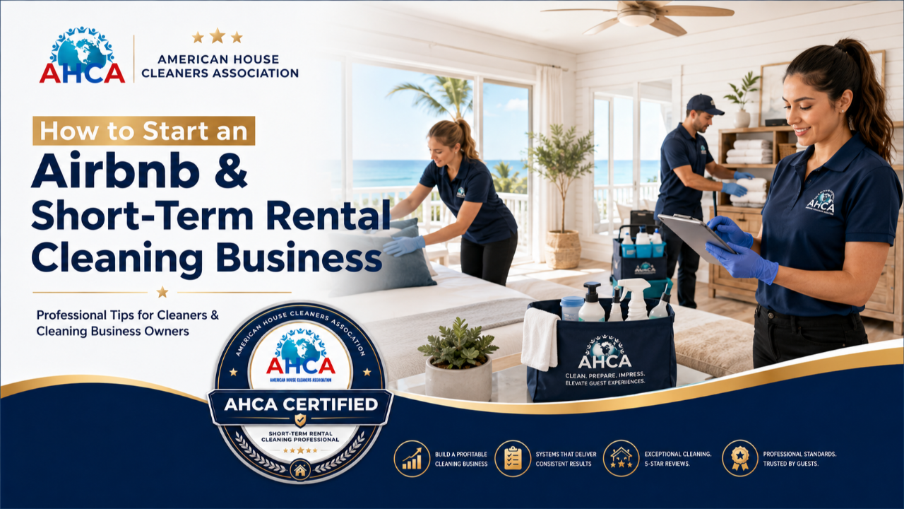 Professional cleaner starting an Airbnb and short-term rental cleaning business