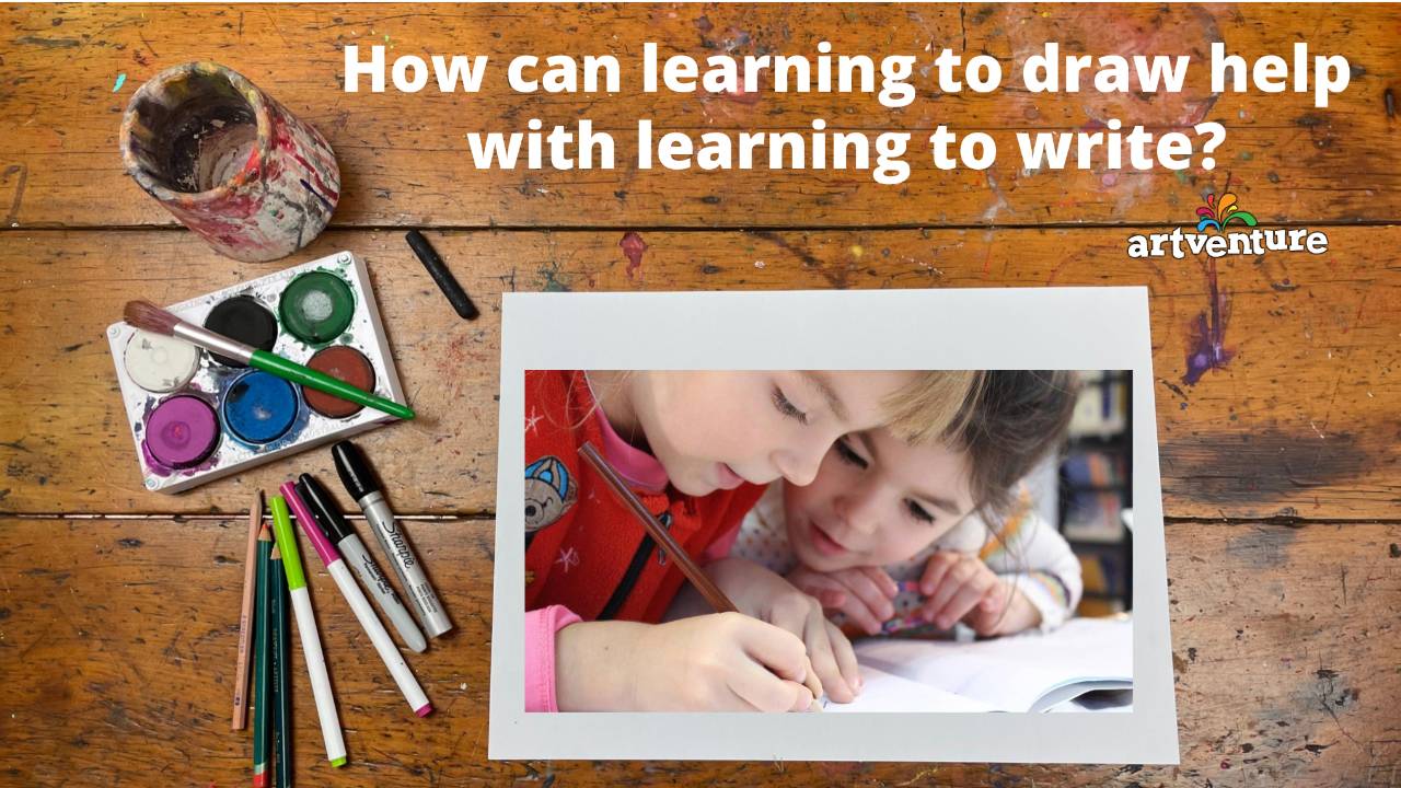 How can learning to draw help with learning to write?