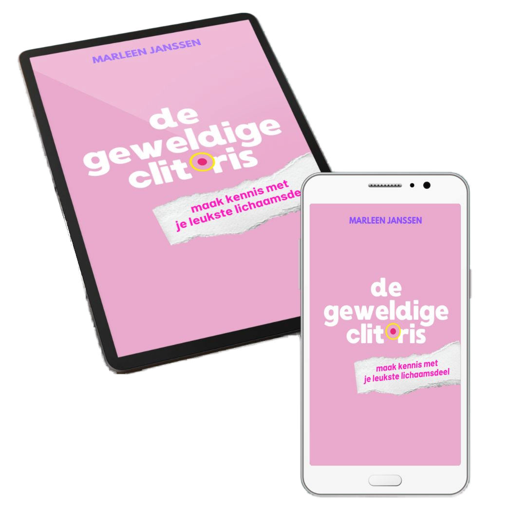 De Geweldige Clitoris e-book mockup op tablet en telefoon