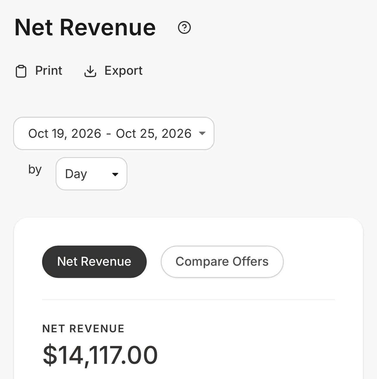 Kajabi net revenue Oct 19 to Oct 25, 2026: $14,117.00