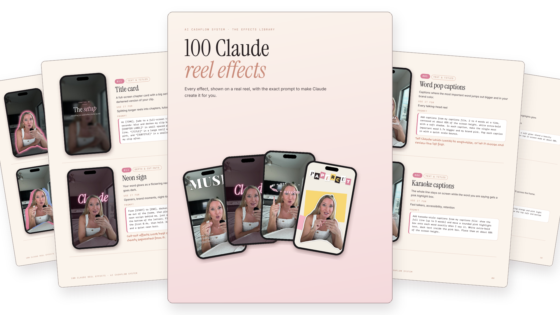 100 Claude Reel Effects guide pages