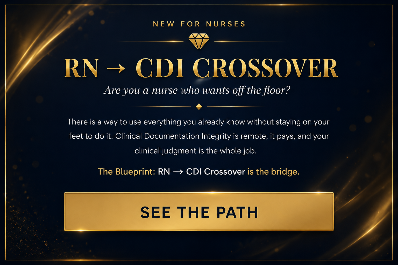 RN to CDI Crossover, nurses use clinical skills plus inpatient coding to work from home in a six-figure career