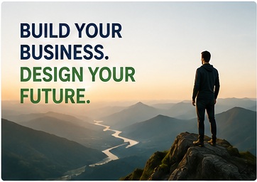 Business owner looking toward the future