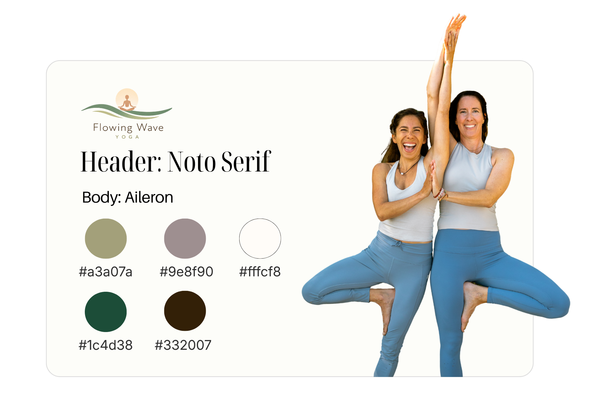 Flowing Wave Yoga brand assets