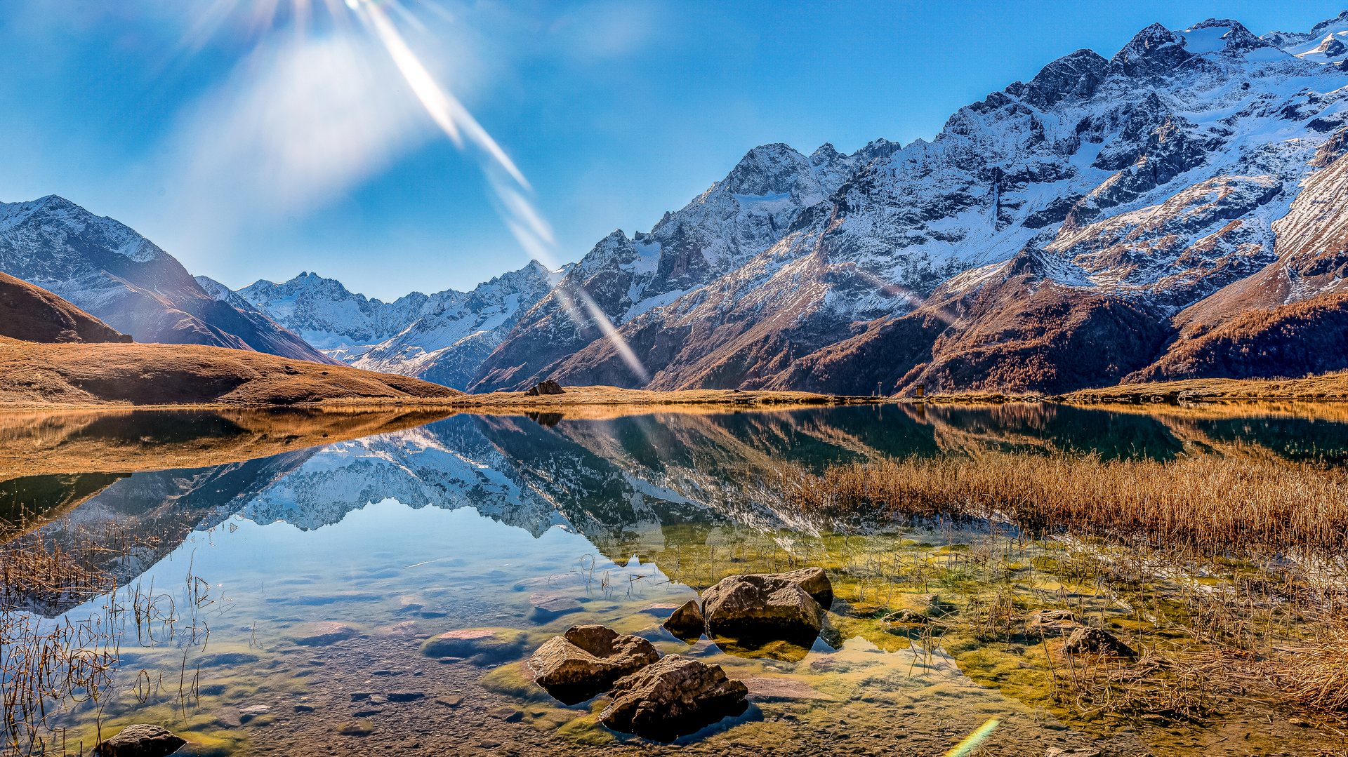 Alpine lake landscape