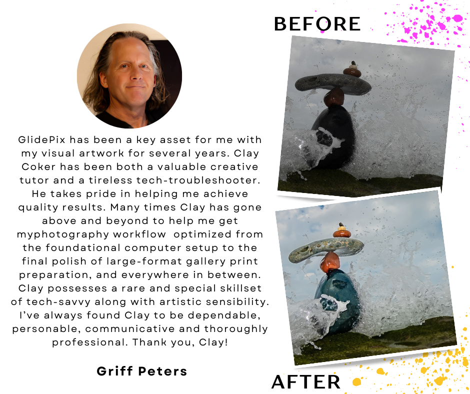 Photo of Char Webster with her testimonial about Char Webster, a satisfied client of Glidepix