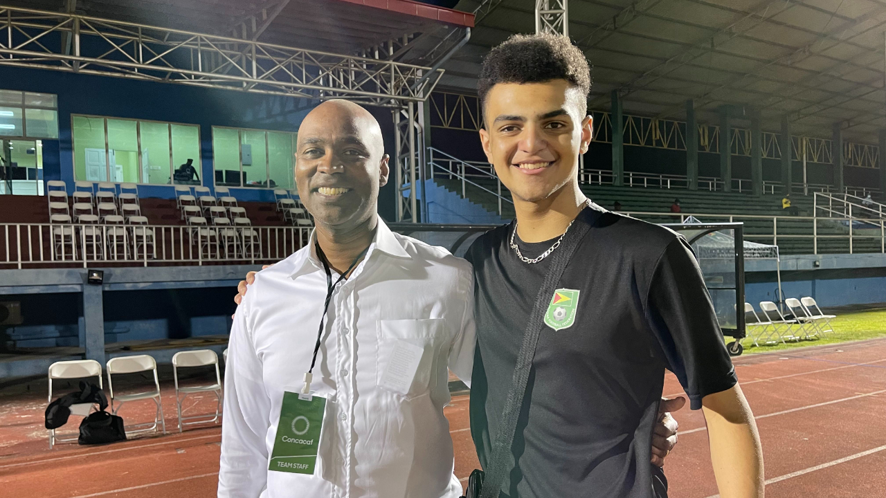 Ivan with his son, Ivan, at CONCACAF qualifiers