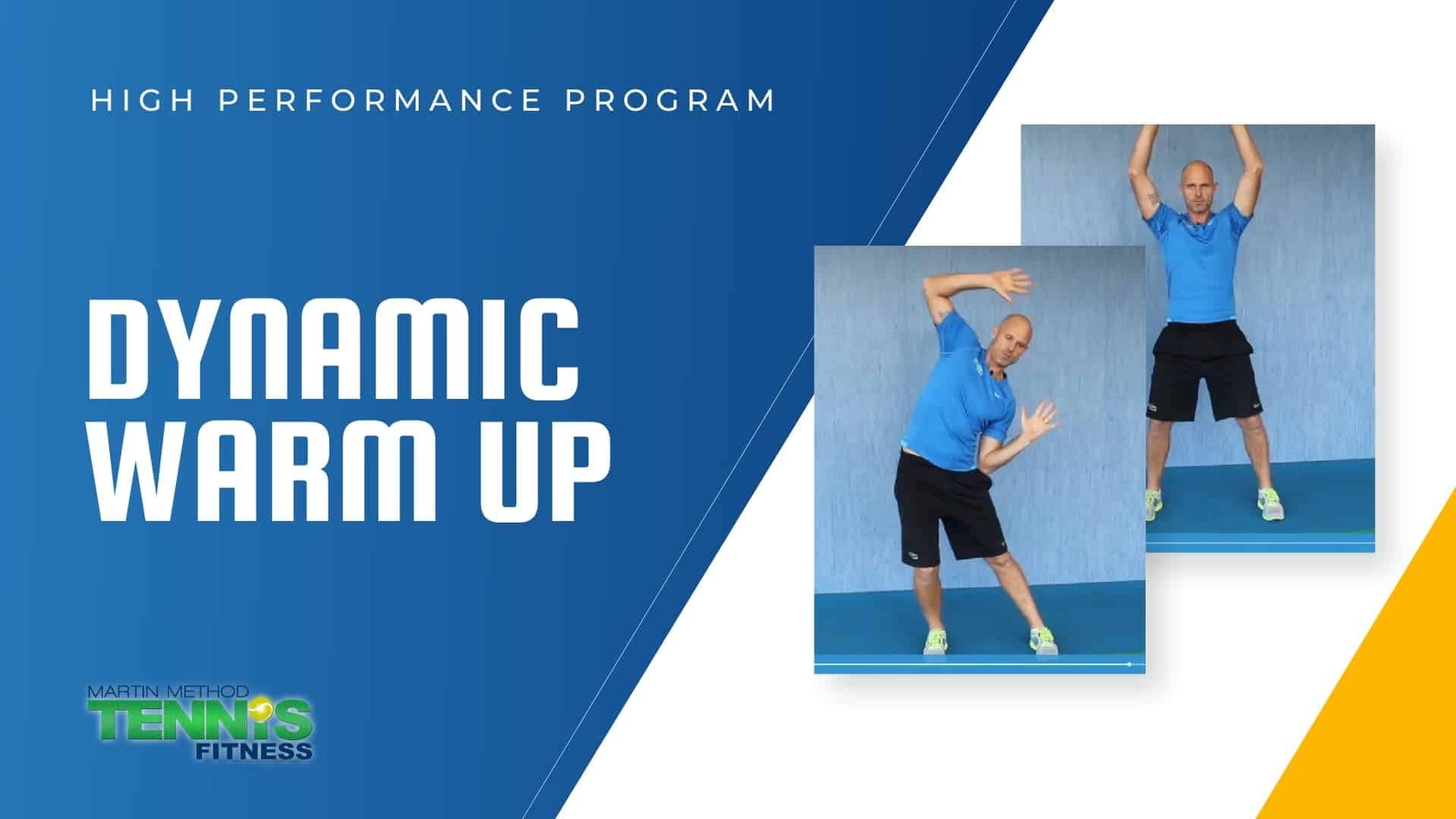 Dynamic warm-up exercises designed for high-performance tennis players