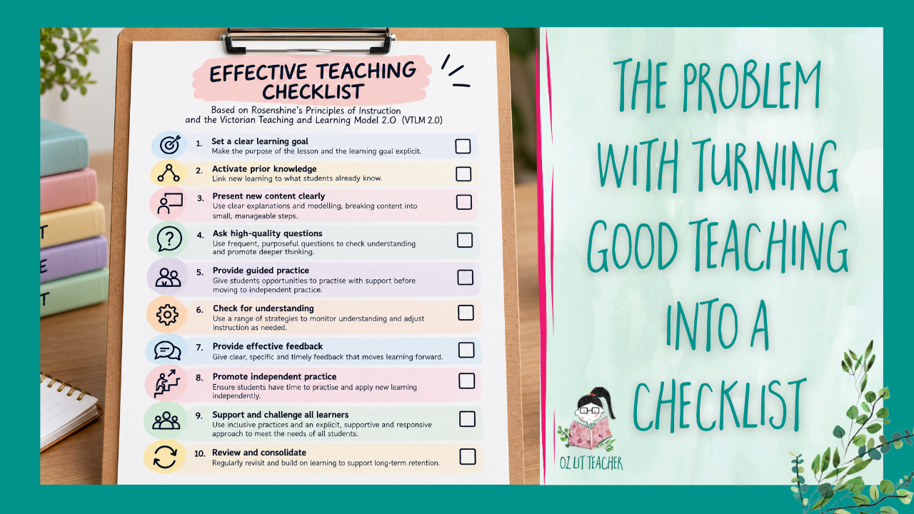 turning teaching into a checklist