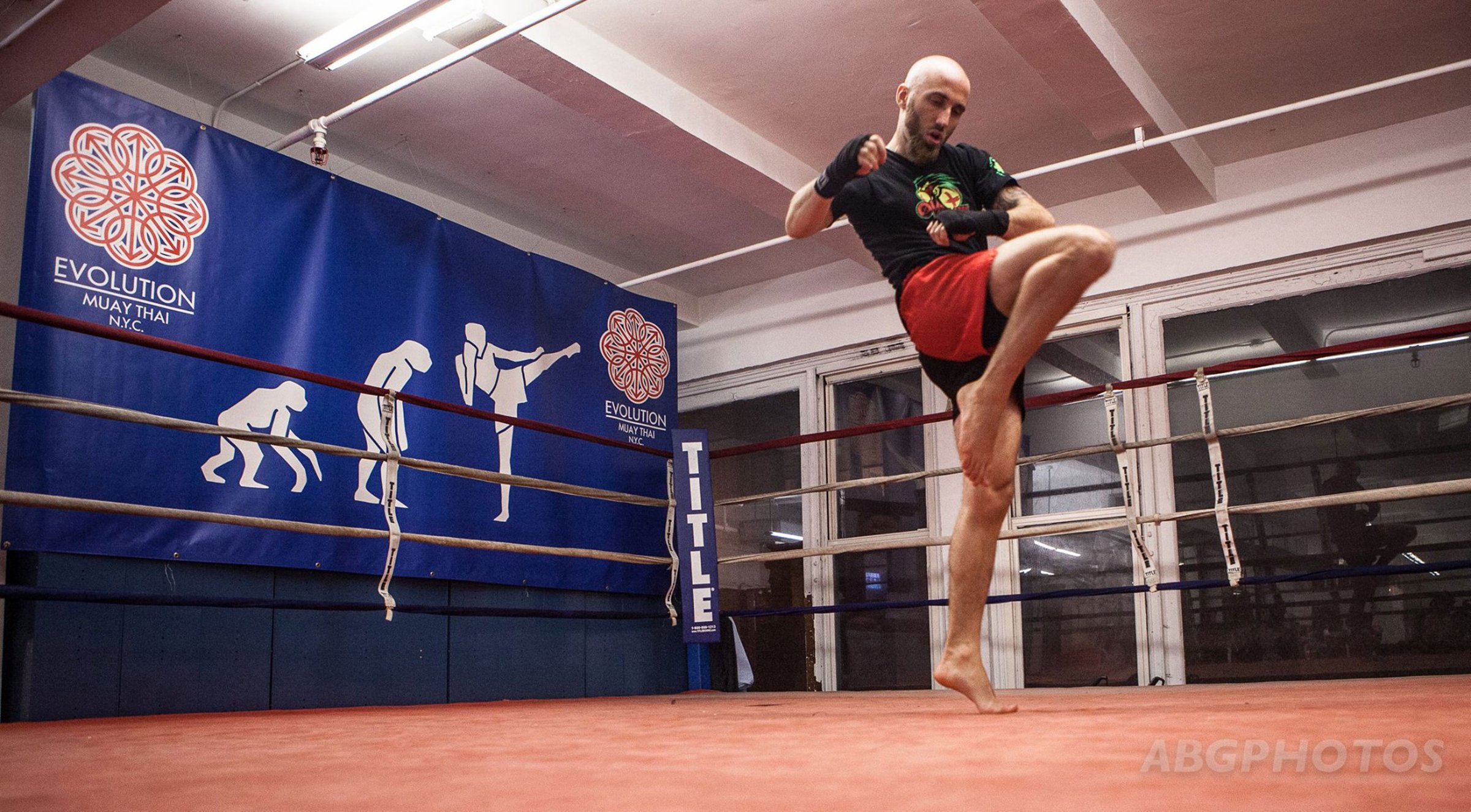 Sean shadowboxing